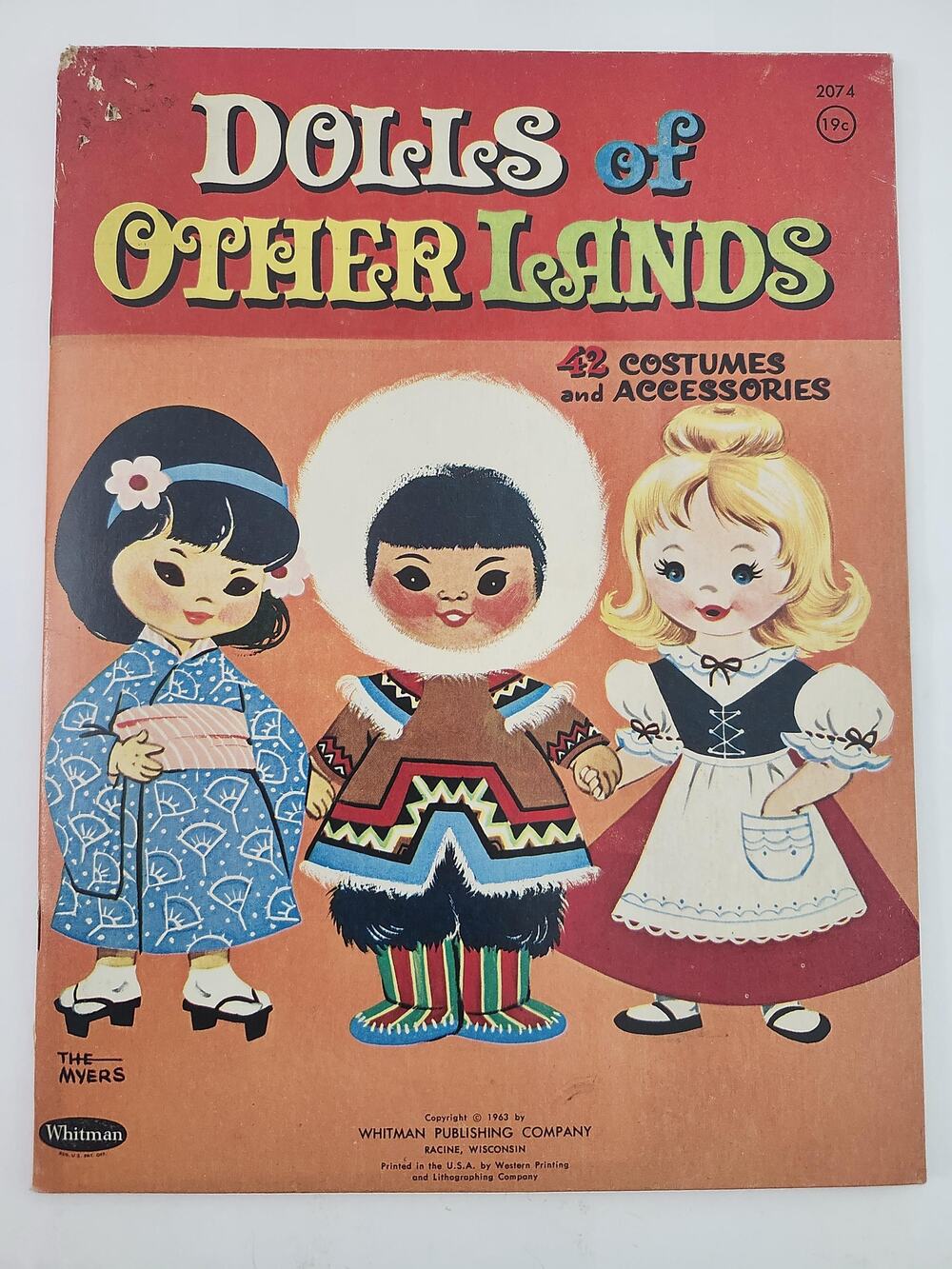 Vintage 1963 Whitman Dolls of Other Lands Paper Doll Book Uncut 42 Costumes